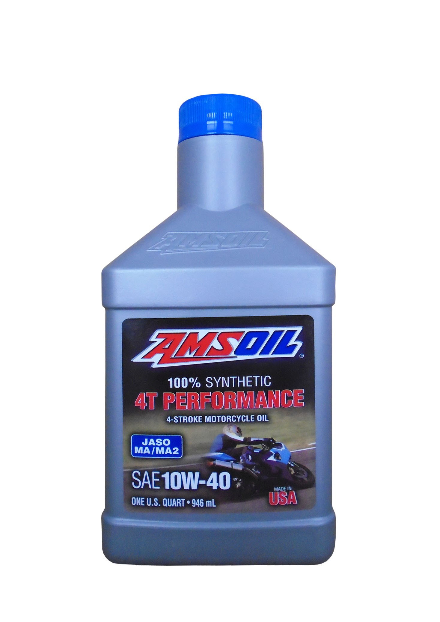 AMSOIL 100% Synthetic 4T Performance 4-Stroke Motorcycle Oil 10W-40