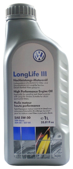 VOLKSWAGEN (VAG) 5W-30 синтетика Longlife III арт. G052195M2