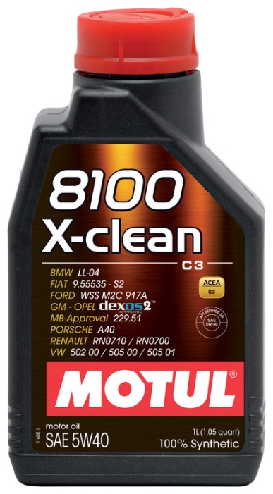 MOTUL 8100 X Clean 5W-40 A3/B4/C3
